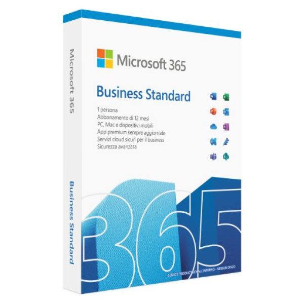 microsoft office 365 business standard abbonamento 1 anno 12 mesi licenza license digital key