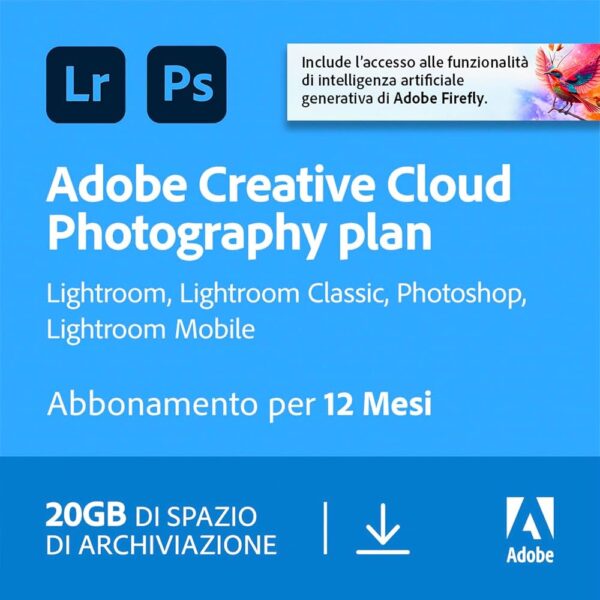 adobe creative cloud piano fotografia photography plan licenza abbonamento license